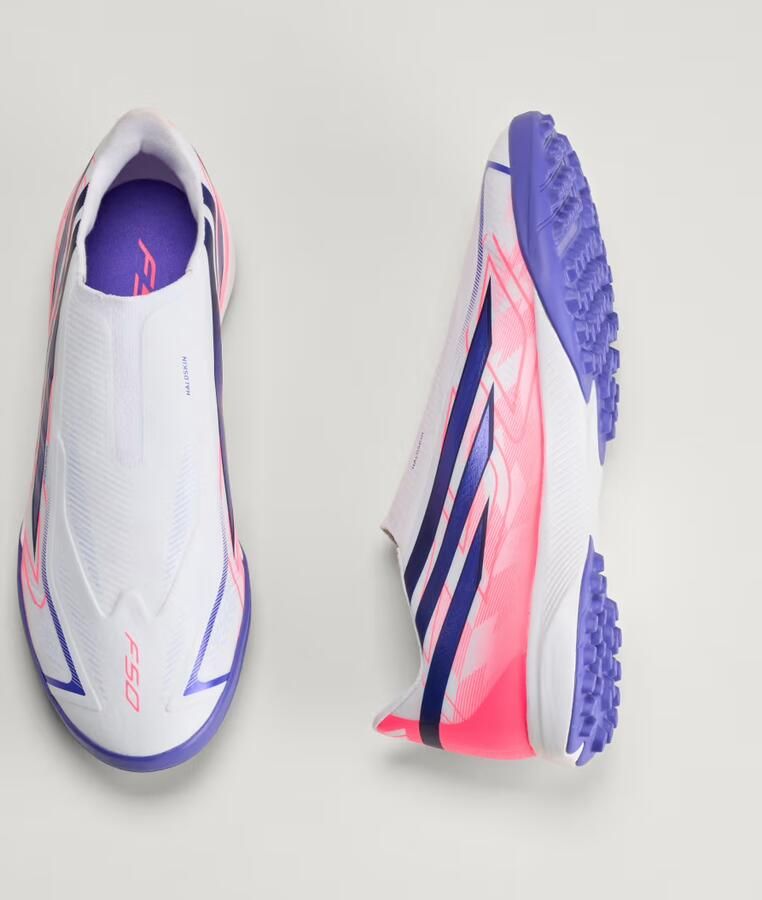 Adidas F50 Hyperfast League Laceless Tf Voetbalschoenen Wit - Foto 7
