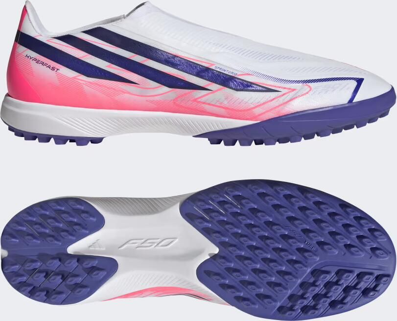 Adidas F50 Hyperfast League Laceless Tf Voetbalschoenen Wit - Foto 6