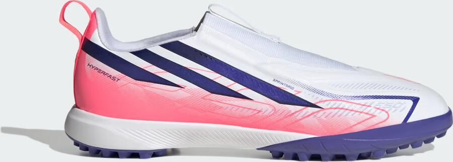 Adidas F50 Hyperfast League Laceless Tf Junioren Voetbalschoenen Wit 1 2 Kinderen - Foto 2