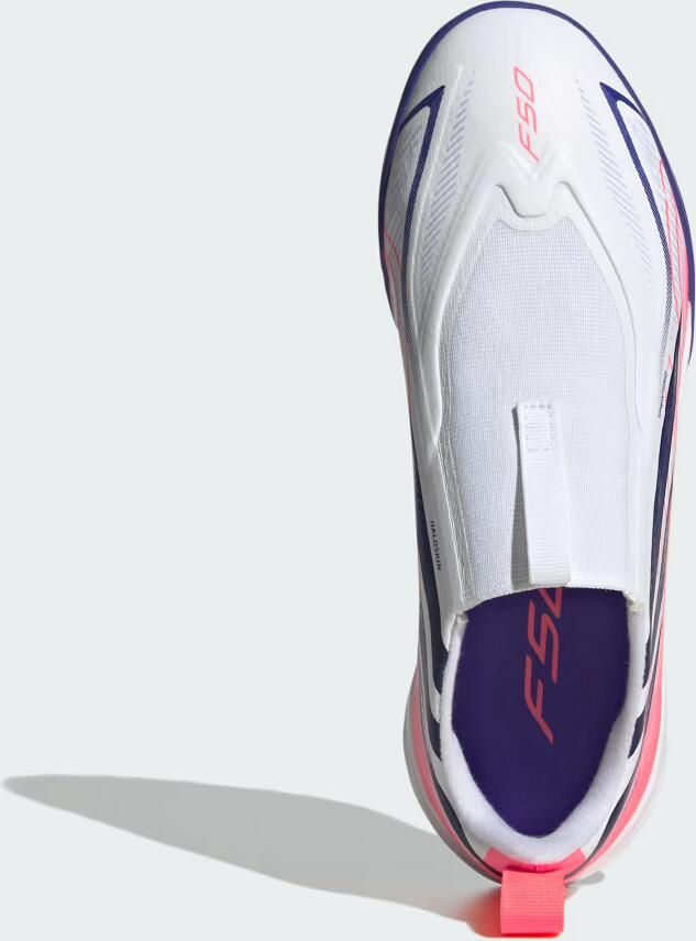 Adidas F50 Hyperfast League Laceless Tf Junioren Voetbalschoenen Wit 2 3 Kinderen - Foto 3