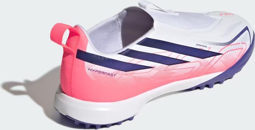 Adidas F50 Hyperfast League Laceless Tf Junioren Voetbalschoenen Wit 2 3 Kinderen - Foto 6