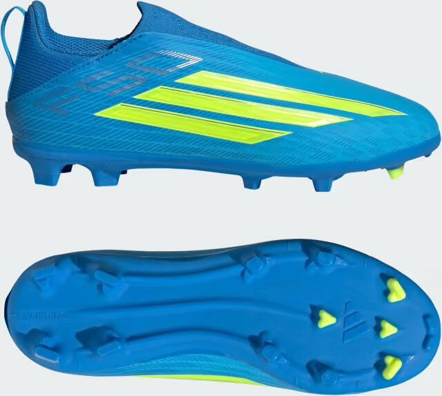Adidas Perfor ce F50 LEAGUE Laceless Firm Ground Multi Ground Voetbalschoenen Kids Kinderen Blauw - Foto 2
