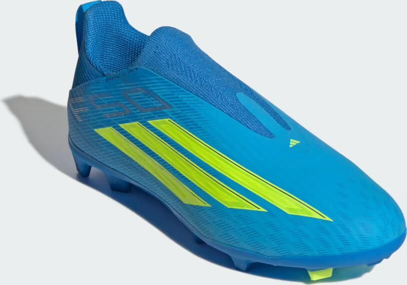 Adidas Perfor ce F50 LEAGUE Laceless Firm Ground Multi Ground Voetbalschoenen Kids Kinderen Blauw - Foto 5