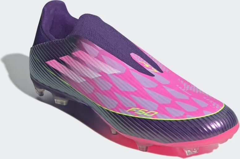 Adidas Perfor ce F50 LEAGUE Laceless Firm Ground Voetbalschoenen Unisex Paars - Foto 5