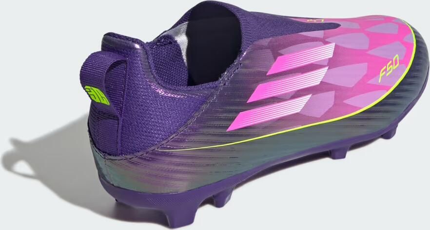 Adidas Perfor ce F50 LEAGUE Laceless Firm Ground Voetbalschoenen Kids Kinderen Paars - Foto 5