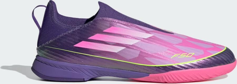 Adidas Perfor ce F50 LEAGUE Laceless Indoor Voetbalschoenen Kids Kinderen Paars - Foto 6
