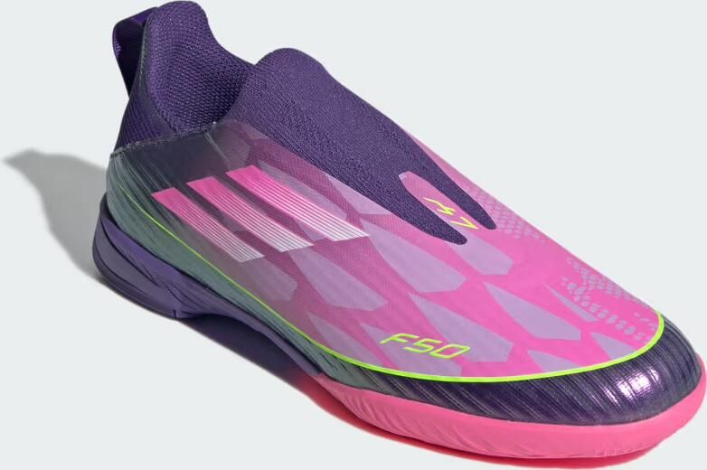Adidas Perfor ce F50 LEAGUE Laceless Indoor Voetbalschoenen Kids Kinderen Paars - Foto 4