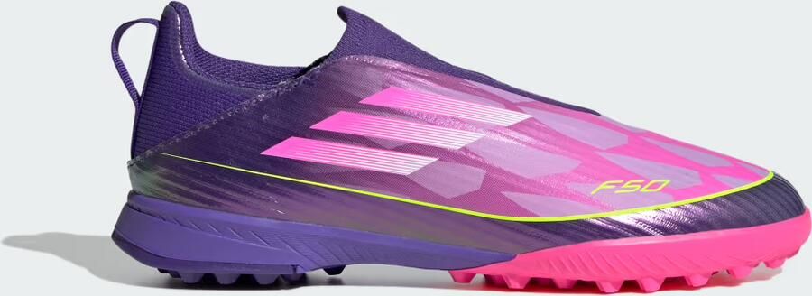 Adidas Perfor ce F50 LEAGUE Laceless Turf Voetbalschoenen Kids Kinderen Paars - Foto 6