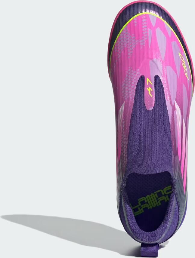 Adidas Perfor ce F50 LEAGUE Laceless Turf Voetbalschoenen Kids Kinderen Paars - Foto 2