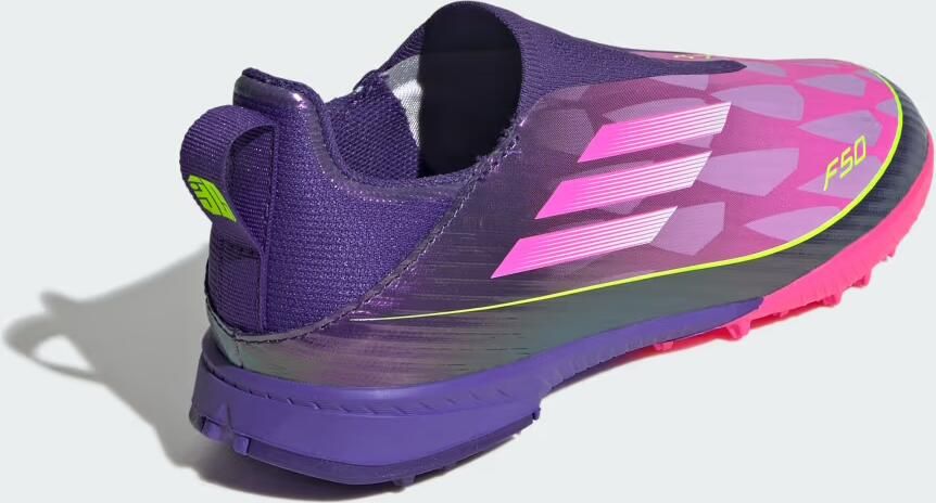 Adidas Perfor ce F50 LEAGUE Laceless Turf Voetbalschoenen Kids Kinderen Paars - Foto 5