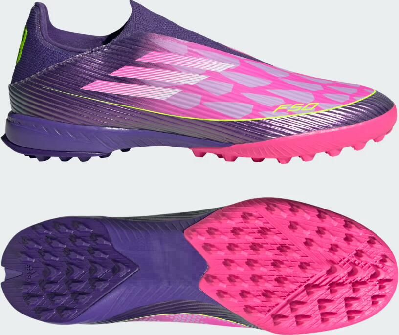 Adidas Perfor ce F50 League Lamine Yamal Laceless Turf Voetbalschoenen Unisex Paars - Foto 2