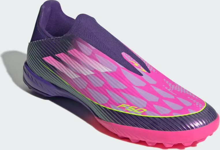 Adidas Perfor ce F50 League Lamine Yamal Laceless Turf Voetbalschoenen Unisex Paars - Foto 5