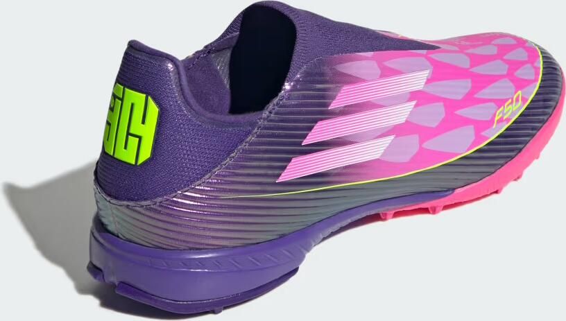 Adidas Perfor ce F50 League Lamine Yamal Laceless Turf Voetbalschoenen Unisex Paars - Foto 6