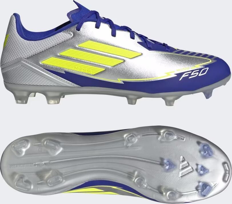 Adidas Perfor ce F50 League Messi Firm Multi-Ground Voetbalschoenen Unisex Zilver