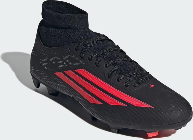 Adidas F50 League Mid Gras Kunstgras Voetbalschoenen (MG) Zwart Rood Donkergrijs - Foto 5
