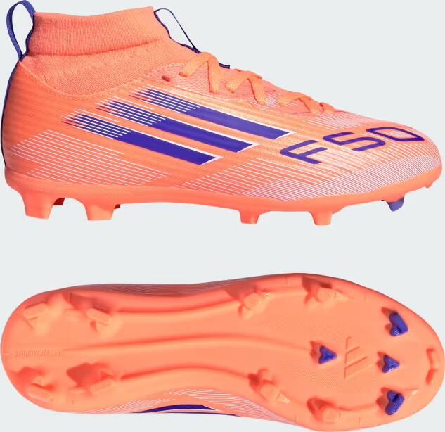 Adidas Perfor ce F50 League Mid Firm Multi-Ground Voetbalschoenen Kids Kinderen Oranje - Foto 7
