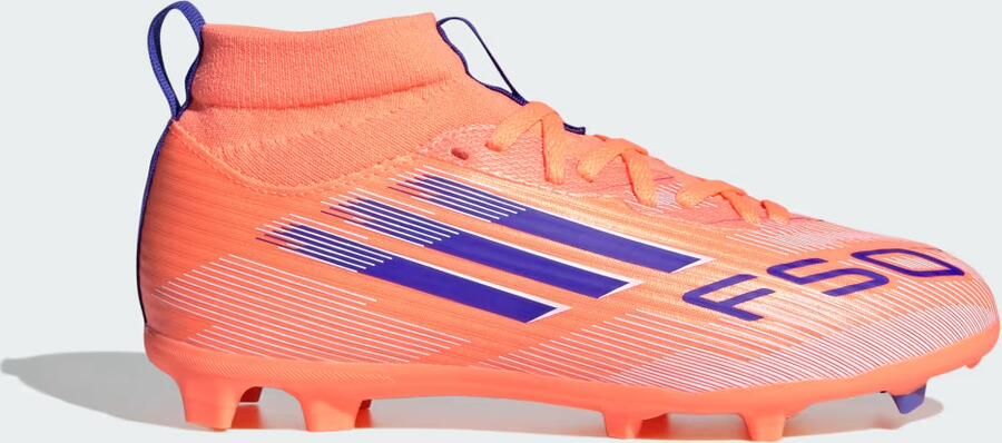 Adidas Perfor ce F50 League Mid Firm Multi-Ground Voetbalschoenen Kids Kinderen Oranje - Foto 6