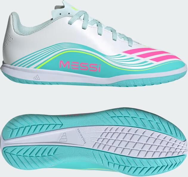 Adidas F50 Messi Club kinder zaalschoenen blauw Gymschoenen 1 3 Uitneembare zool - Foto 5