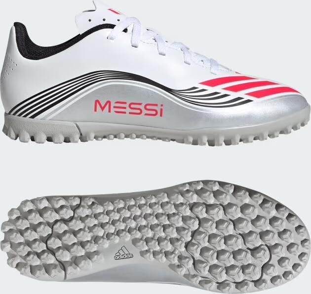 Adidas Perfor ce F50 Messi Club junior voetbalschoenen wit rood grijs - Foto 6