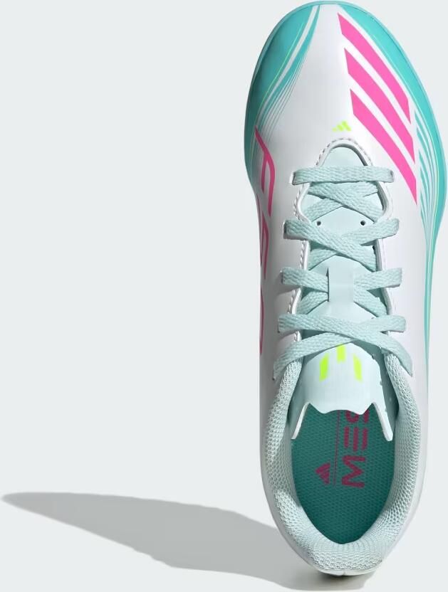 Adidas Perfor ce F50 Messi Club TF junior voetbalschoenen wit roze lichtgroen - Foto 8