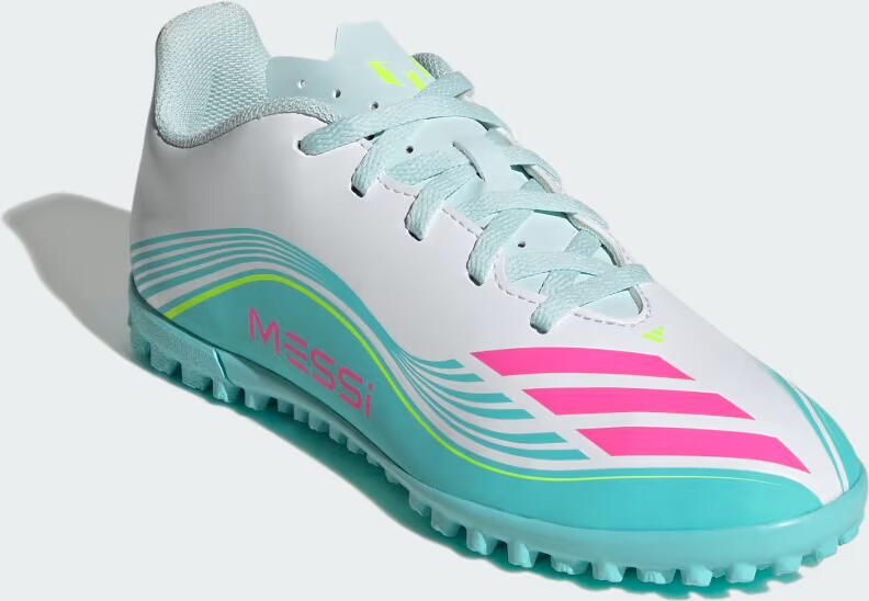 Adidas Perfor ce F50 Messi Club TF junior voetbalschoenen wit roze lichtgroen - Foto 10