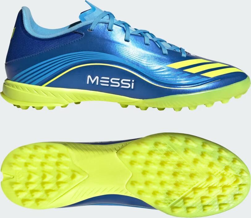 Adidas Perfor ce F50 Messi League Voetbalschoenen voor kunstgras Unisex Blauw - Foto 3