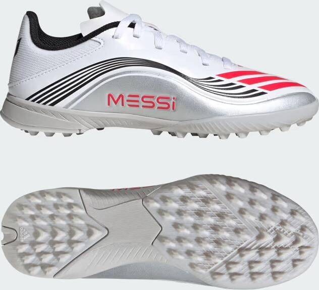 Adidas Perfor ce F50 Messi League Turf Voetbalschoenen Kids Kinderen Wit