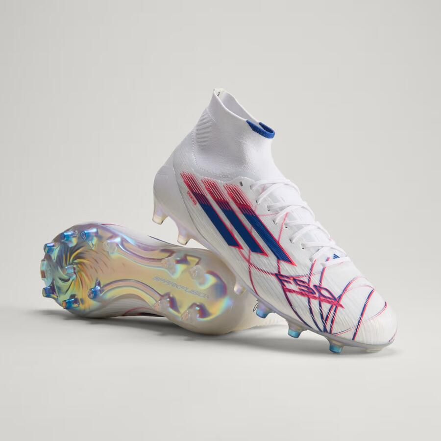 Adidas F50 Sparkfusion Elite Gras Kunstgras Voetbalschoenen (MG) Dames Wit Blauw Rood - Foto 3