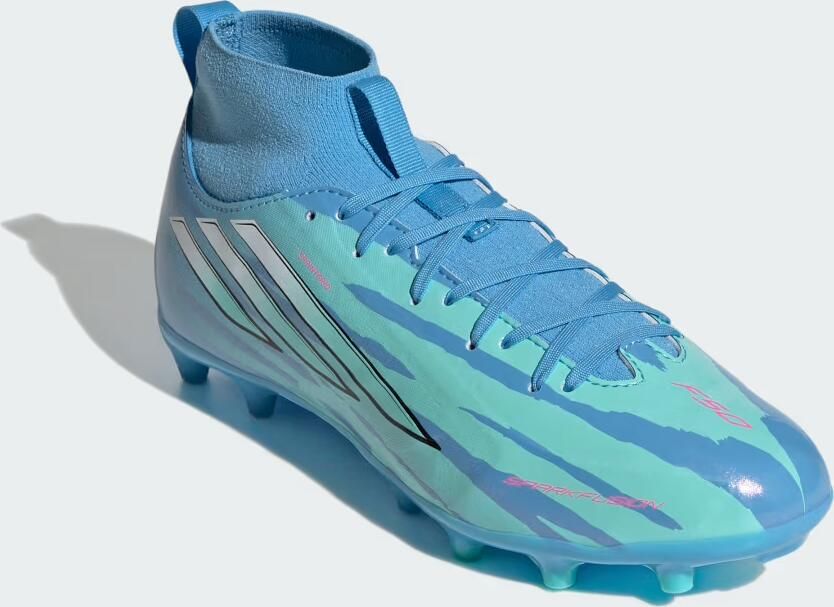 Adidas F50 Sparkfusion League Mid Cut Firm Ground Artificial Grass Voetbalschoenen Kids Trinity Rod - Foto 4