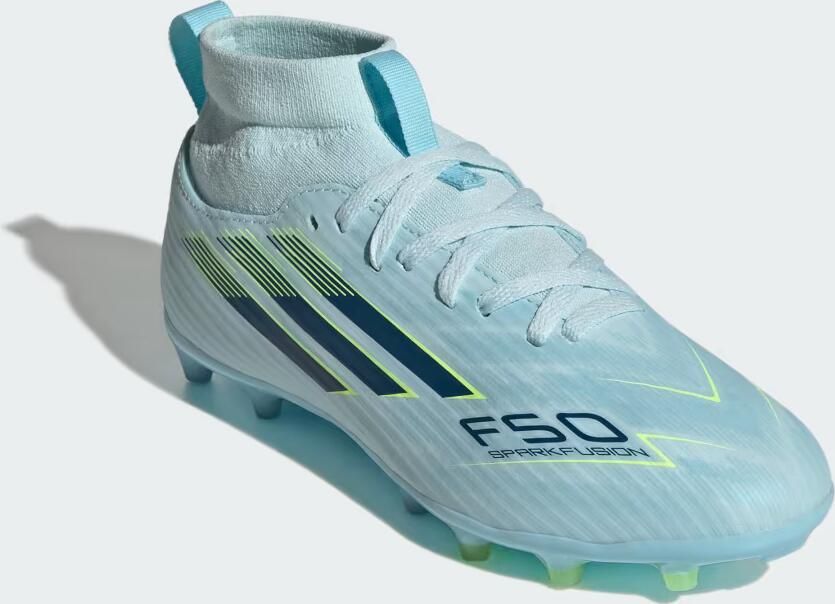 Adidas Perfor ce F50 SPARKFUSION LEAGUE Mid Cut Firm Ground Artificial Ground Voetbalschoenen Kids Kinderen Blauw - Foto 4