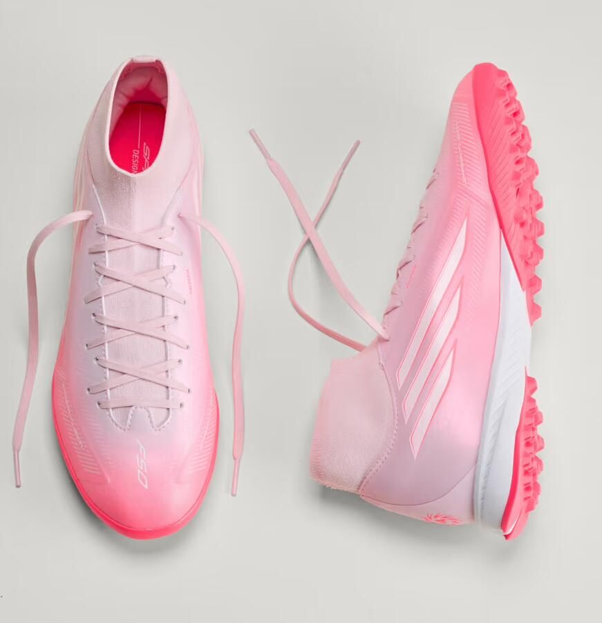 Adidas F50 Sparkfusion League Mid Cut Tf Voetbalschoenen Voor Dames Roze - Foto 5