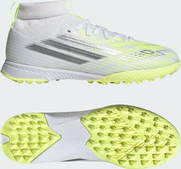Adidas Perfor ce F50 SPARKFUSION LEAGUE Mid Cut Turf Voetbalschoenen Kids Kinderen Wit - Foto 2