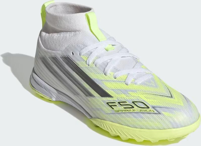 Adidas Perfor ce F50 SPARKFUSION LEAGUE Mid Cut Turf Voetbalschoenen Kids Kinderen Wit - Foto 5