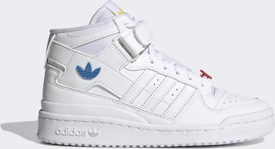 Adidas Originals Forum Mid Junior Ftwwht Redsld Brblue - Foto 4