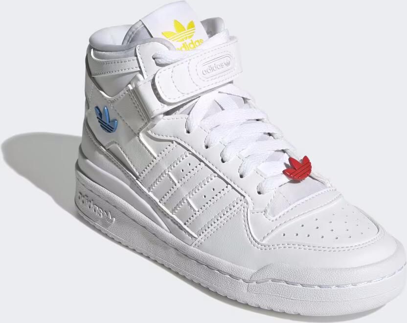 Adidas Originals Forum Mid Junior Ftwwht Redsld Brblue - Foto 5