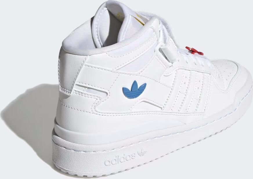 Adidas Originals Forum Mid Junior Ftwwht Redsld Brblue - Foto 6
