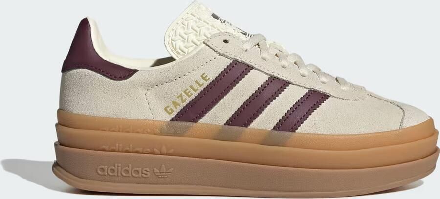 Adidas Originals Gazelle chunky leren sneakers crème donkerrood - Foto 9