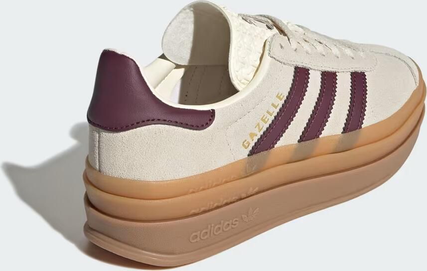 Adidas Originals Gazelle chunky leren sneakers crème donkerrood - Foto 10