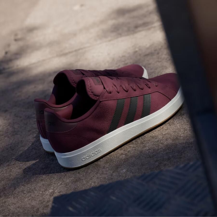 Adidas Grand Court Base 00s suede sneakers bordeauxrood 1 3 Uitneembare zool - Foto 5