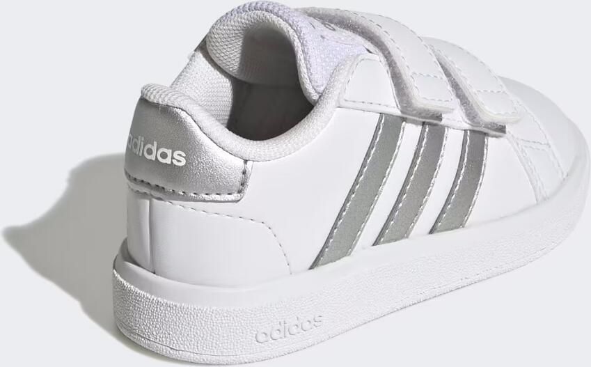 Adidas Sportswear Grand Court 2.0 sneakers wit matzilver Imitatieleer 25 - Foto 15