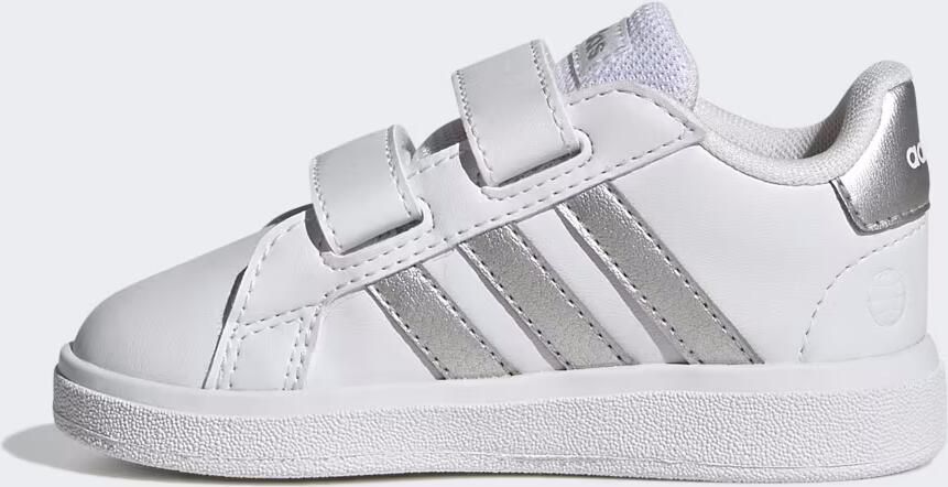 Adidas Sportswear Grand Court 2.0 sneakers wit matzilver Imitatieleer 25 - Foto 16