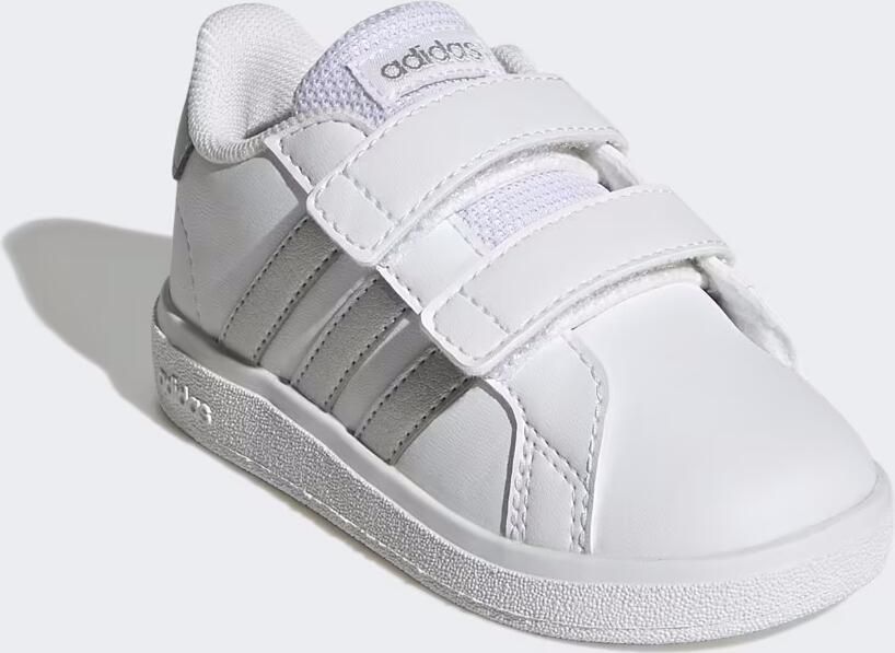 Adidas Sportswear Grand Court 2.0 sneakers wit matzilver Imitatieleer 25 - Foto 13