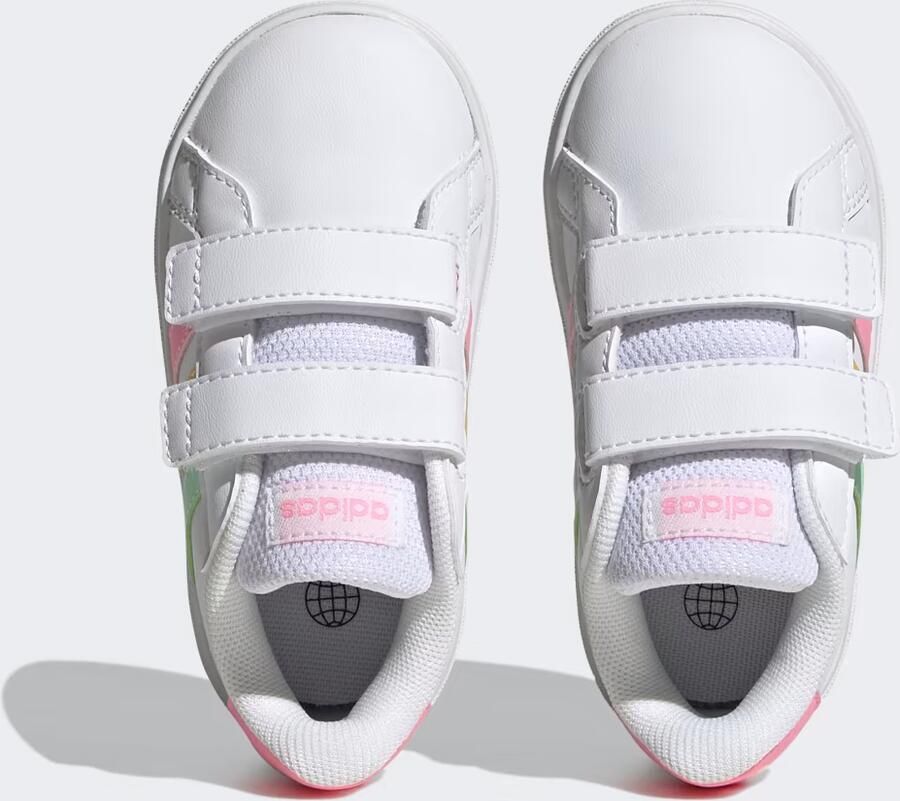 Adidas grand court 2.0 sneakers wit roze kinderen - Foto 5