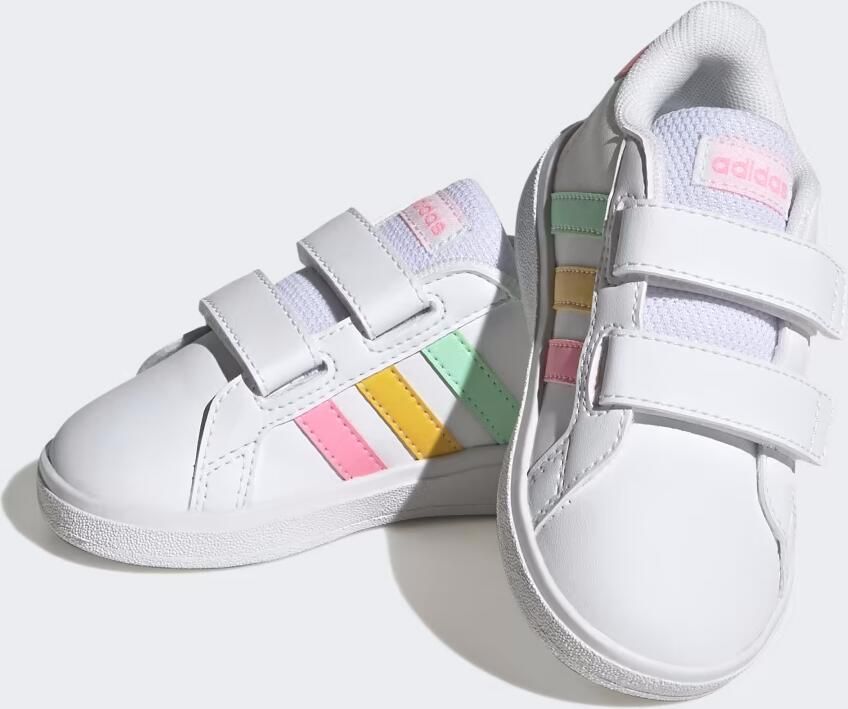 Adidas grand court 2.0 sneakers wit roze kinderen - Foto 7