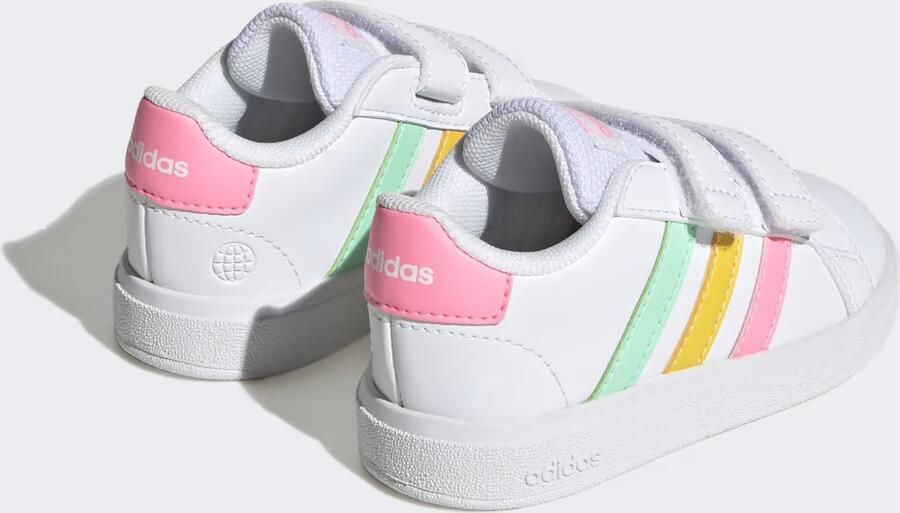 Adidas grand court 2.0 sneakers wit roze kinderen - Foto 8