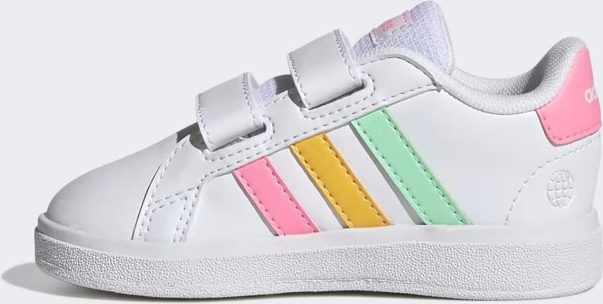 Adidas grand court 2.0 sneakers wit roze kinderen - Foto 9