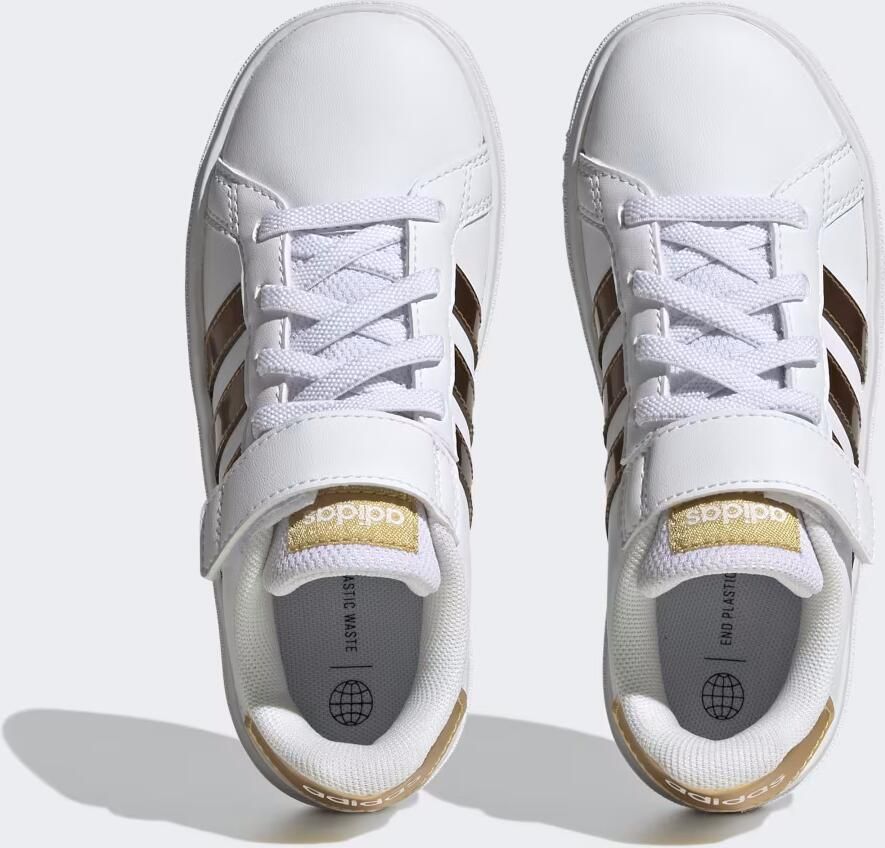 Adidas Sportswear Grand Court Sustainable Lifestyle Court Schoenen met Elastische Veters en Klittenband Kinderen Wit - Foto 8