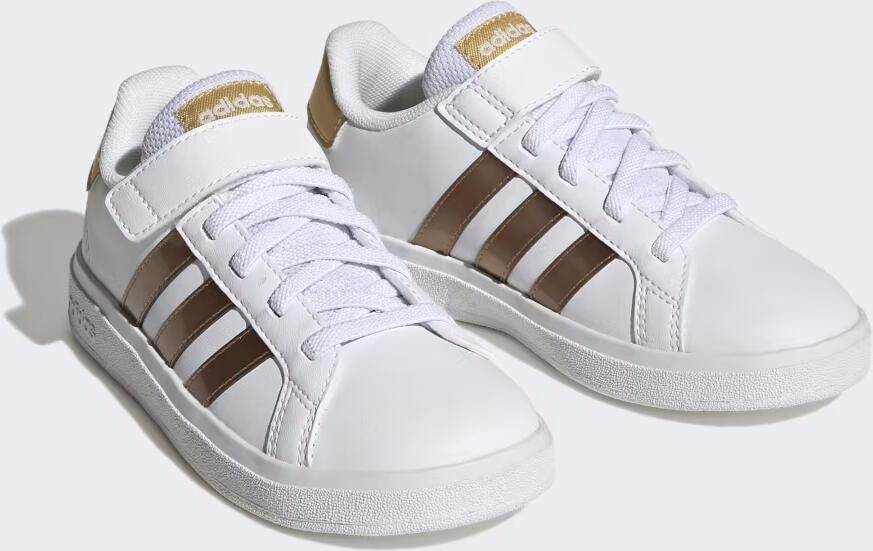 Adidas Sportswear Grand Court Sustainable Lifestyle Court Schoenen met Elastische Veters en Klittenband Kinderen Wit - Foto 11