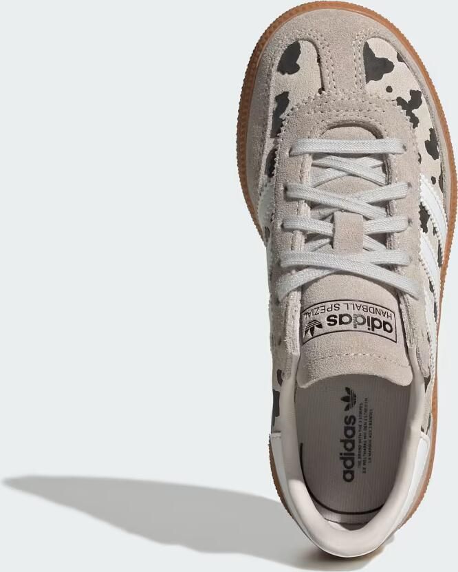 Adidas Originals Handbal Spezial suède sneakers met koeienprint grijs wit - Foto 5