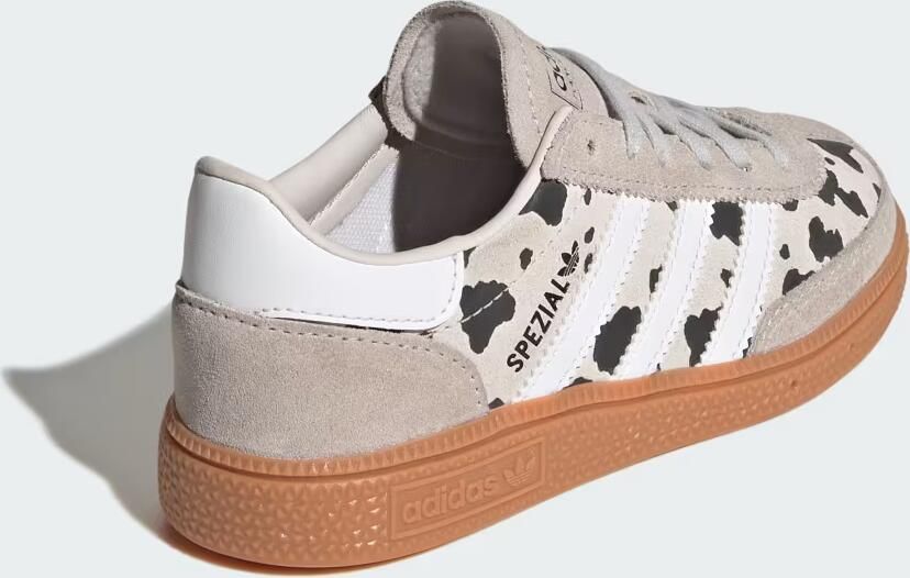 Adidas Originals Handbal Spezial suède sneakers met koeienprint grijs wit - Foto 7
